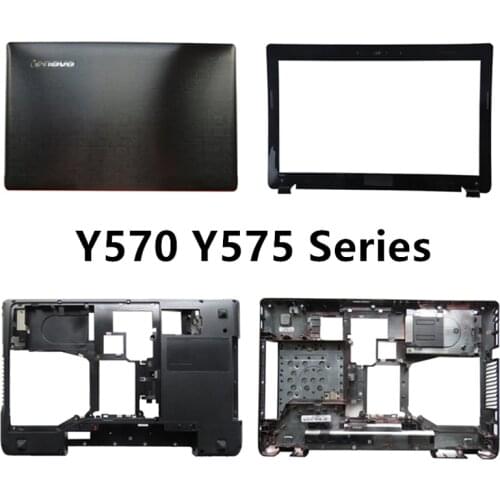 New laptop For Lenovo Y570 Y575 series Black LCD Back Cover Top Case/Front Bezel/Palmrest/Bottom Base Cover Case/hinges