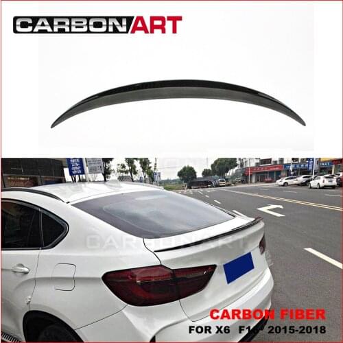 P Style Rear Boot Spoiler Trunk Trim Wings For bm w X6 F16 Xdrive25i Xdrive30i Spoiler 2015 2018 2019 Carbon Materials