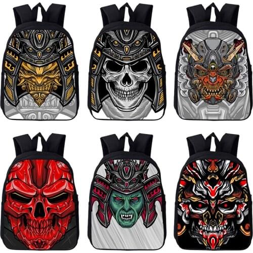 Tiger Wolf Dragon Backpack Abstraction Animal School Bags for Boys Girls Lion Dragon Bag 3D Terror Skull Ghost Mochila TravelBag