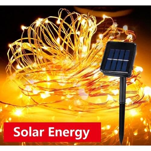 LED Solar Lamp Outdoor 5M 10M 20M LEDs String Lights Fairy Holiday Christmas Party Garland Solar Garden Waterproof Lights Decor
