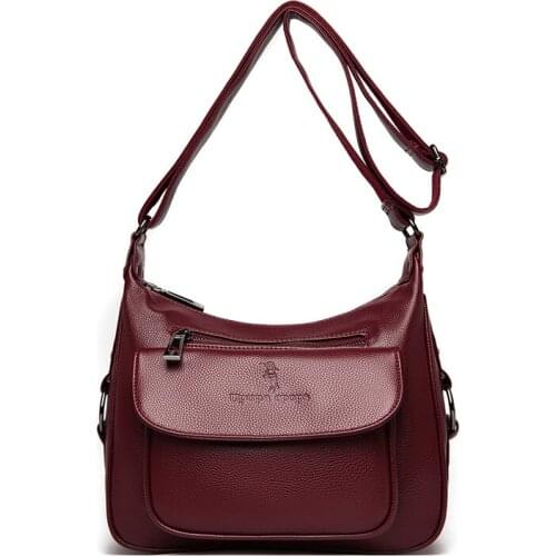 Vintage Womens Shoulder Bag Luxury Designer Messenger Bag Solid Color Hobo Bags Elegant Handbag Female Pu Leather Crossbody Bag