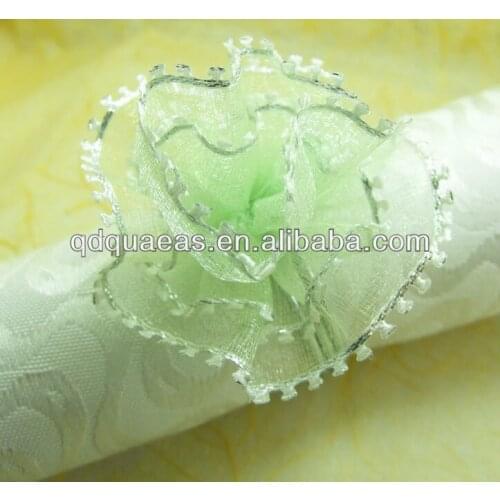 Green lace napkin rings