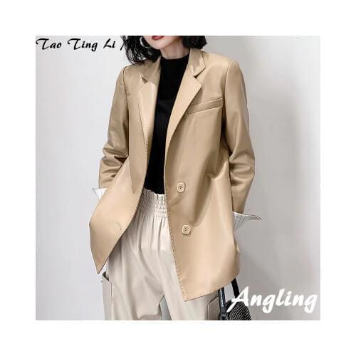 2020 Women Spring Genuine Real Sheep Leather Jacket R10