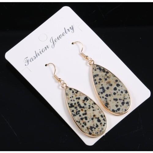 2021 High Quality Natural Semi-precious Stone Drop Earrings Fine Jewelry for Women Handmade Rose Quartz Earring Gifts 22x45mm