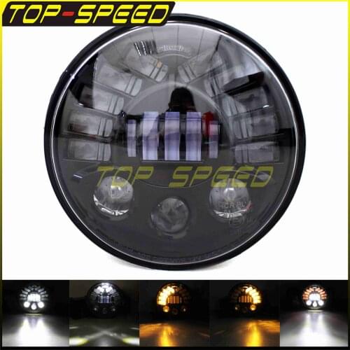 10-32V DC 40W LED 7Inch Headlight DRL Projector Light LED High Low Beam For Harley Davidson FLD Touring 1994-2019 Softail