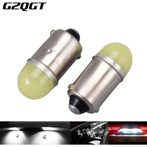 10x BA9S T4W 363 1895 Mini super bright Round 3D COB LED Pure White Car License Plate Light Bulb Auto Lamp marker light DC12V