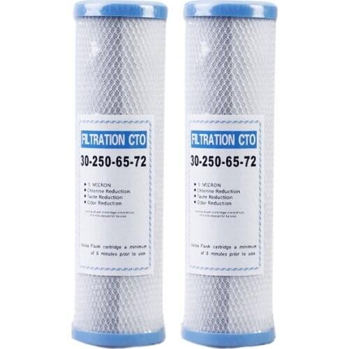 2pcs Universal Water Filter Activated Carbon Cartridge Filter 10 Inch CTO Block Carbon Filter Water purifier Free shipping