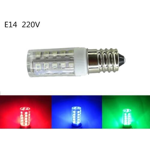 220v red E14 ceramic led bulb blue E14 LED 220V Green E14 LED bulb ceramics body