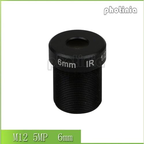 5Megapixel M12 Fixed 1/2.5 inch 6mm CCTV Lens For HD 1080P/4MP/5MP AHD Camera IP Camera