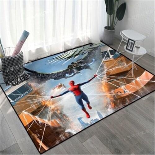 80x160cm Cartoon Play Mat Spiderman Luxury Carpet Floor Mat 3D Geometric Floor Pad for Living Room Bedroom Huge Baby Mat