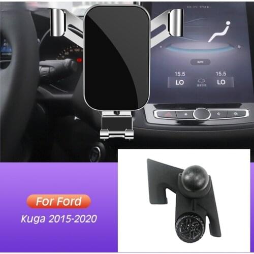 Car Mobile Phone Holder Air Vent Mount GPS Stand Gravity Navigation Bracket For Ford Kuga 2015-2020 Car Accessories