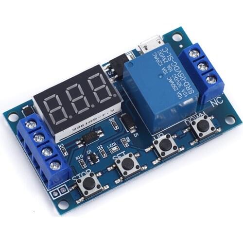 DC 5V 12V 24V LED Light Digital Time Delay Relay Trigger Cycle Timer Delay Switch Circuit Board Timing Control Module DIY