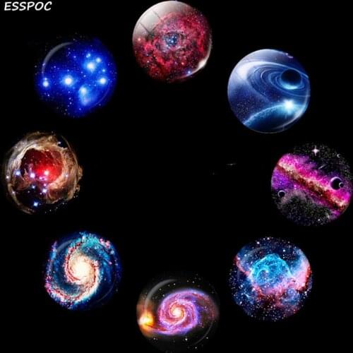DIY Making Handcraft Jewelry Galaxy Glass Cabochon Round Flat Back Glass Cabochon 25mm Necklace/bracelet Accessories
