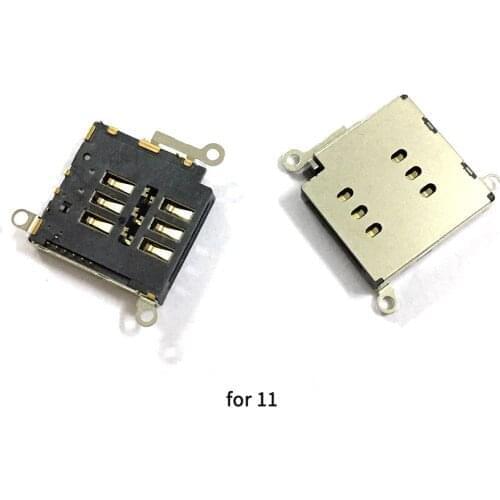 For Apple iPhone 11 / 11 Pro / 11 Pro Max Sim Card Reader Tray Micro SD Memory Card Holder Slot Flex Cable Repair Parts