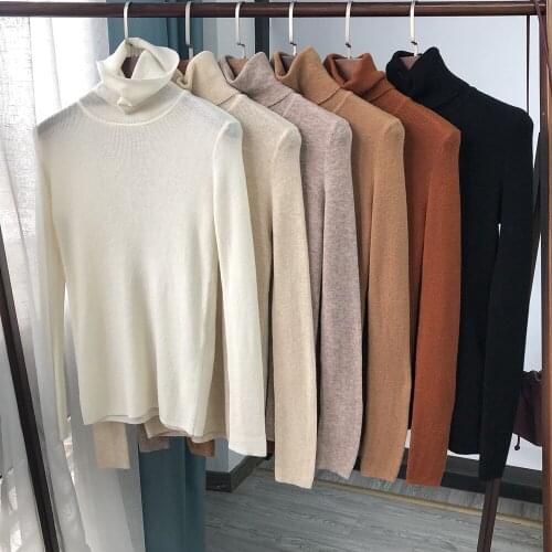 Elfstyle Women 100% Wool Long Sleeve Multiple Colors Option Sweater Pullover