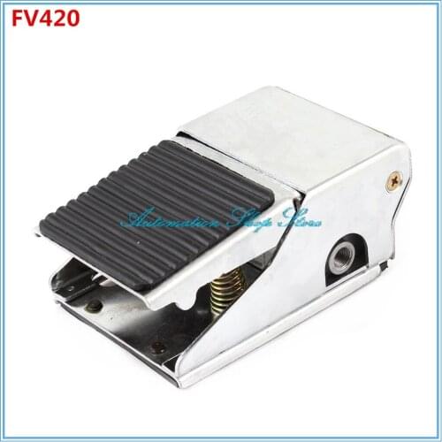 FV420 2 Position 4 Way G1/4" Nonslip Metal Momentary Foot Operated Valve Switch