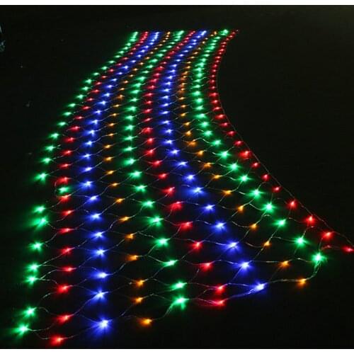 300LED Net Fairy web String Light twinkle mesh Lighting 4.5m*1.5m Christmas Xmas Wedding Garden Garland tree Decor-Multicolor