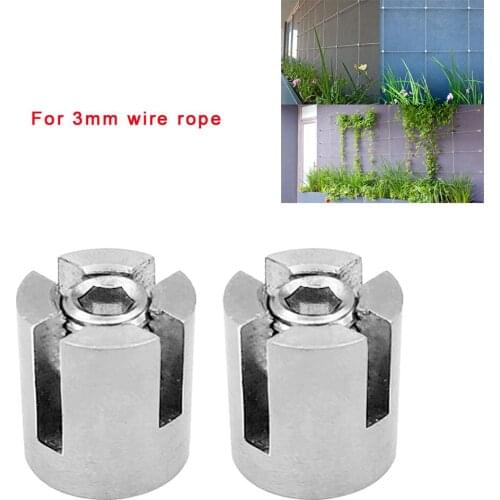 MagiDeal 2 Pieces Stainless Steel 316 Marine Grade 3mm Wire Rope Trellis Cross Clips