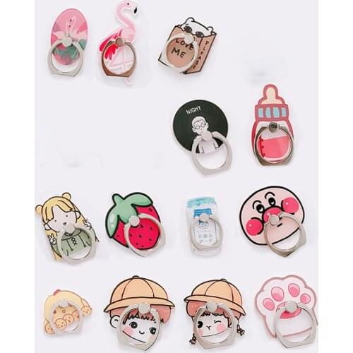 Cartoon Cute Buckle Bracket Mobile Phone Finger Ring Holder Stand Phone Smartphone Accessories Suitable For All Mobile Phones