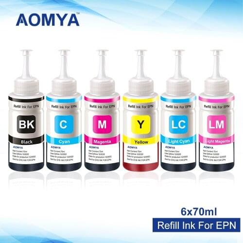 6*70ML Ink Refill Kit compatible EPSON L800 L805 L810 L850 L1800 L351 L350 L551 printer ink T6731 T6732 T6733 T6734 T6735 T6736