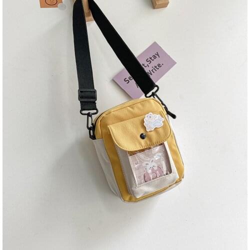 New Casual Small Bag Women Flap Transparent Cartoon Card Crossbody Bags Women Mobile Phone Bag Purses Shoulder Bag Handbag Bolso