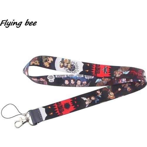 Flyingbee Science Fiction TV Series Supernatural Lanyards ID Badge Holder ID Card Pass Phone Straps Badge Key Holder X1358