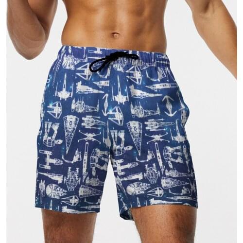 2021 Summer Men Board Shorts 3D Print Space Spacecraft Fashion Mens Bermuda Beach Shorts Boys Trousers Plus Size 6XL Quick Dry