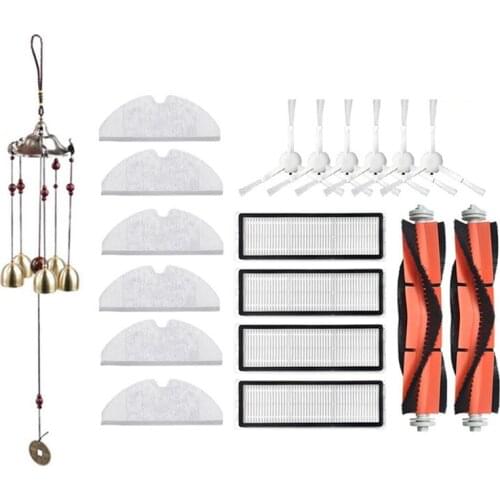 2 Set Main Brush Side Brush Mop Cloth Replacement Hepa Filter for Xiaomi Mijia - 1 Set 15Pcs & 1 Set 18Pcs