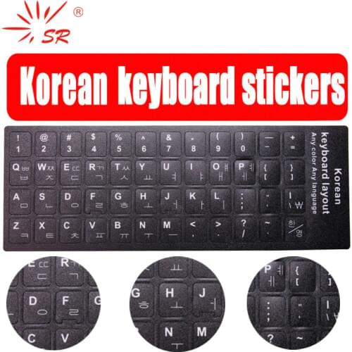 SR Standard Waterproof Korean Keyboard Stickers Layout Button Letters Alphabet For Computer 10-17” inch Laptop Accessories