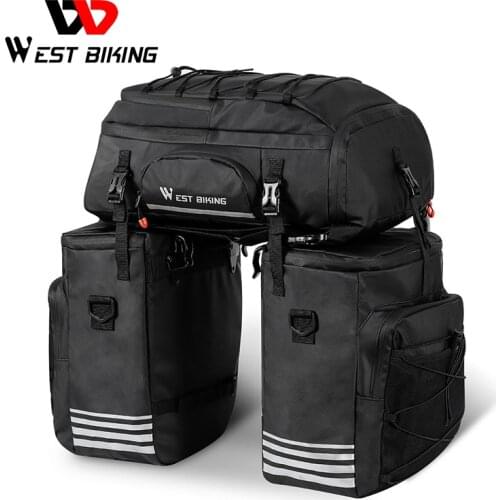 WEST BIKING Multifunctional Bike Bag Rear Seat Trunk Bag Waterproof Bicycle Pannier MTB Mountain Cycling Luggage Sport Backpack