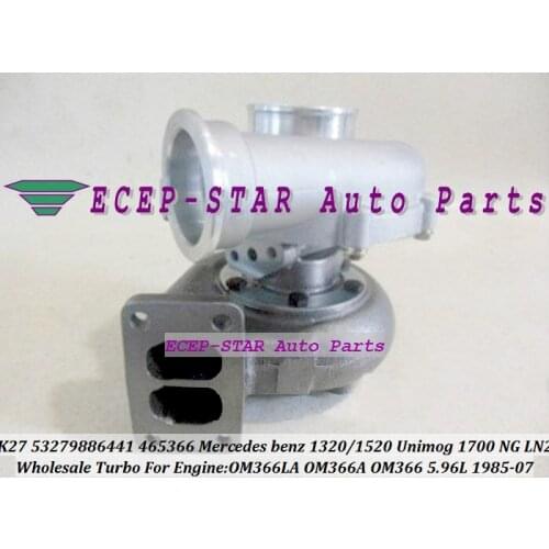 K27 53279886441 53279706441 465366 465366-0009 Turbo Turbocharger For Mercedes Benz Truck 1320 1520 1985-07 OM366LA OM366A OM366