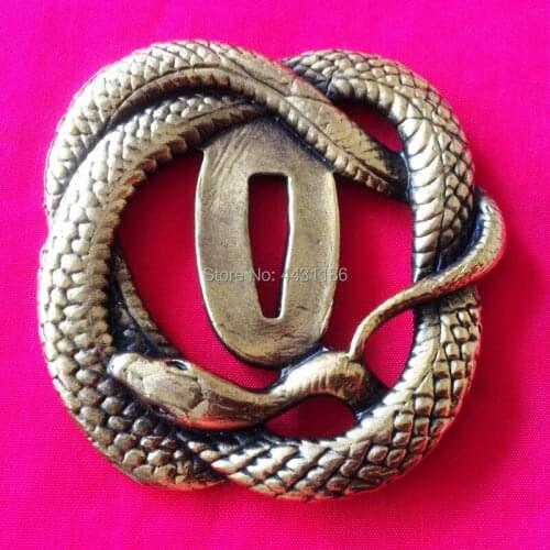 High Quality Japanese Samurai Sword Fitting katana Tsuba Snake Theme Guard Sword DIY Accessories