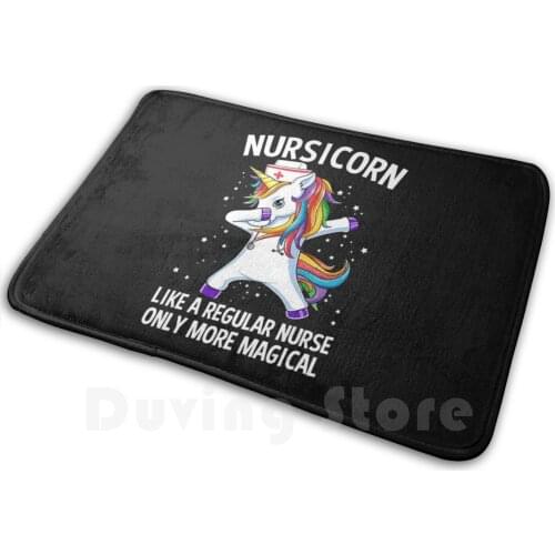 Dabbing Unicorn Nursicorn Funny Nurse Gift Soft Non-Slip Mat Rug Carpet Cushion Nurse Nursing Medicine