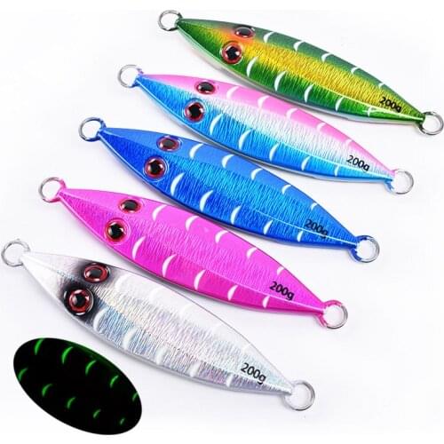 1pc 100g150g200g Metal Jig Fishing Lure Metal Fishing Bait Saltwater Lures Slow Sinkers Hard Bait Artificial Bait Tackle