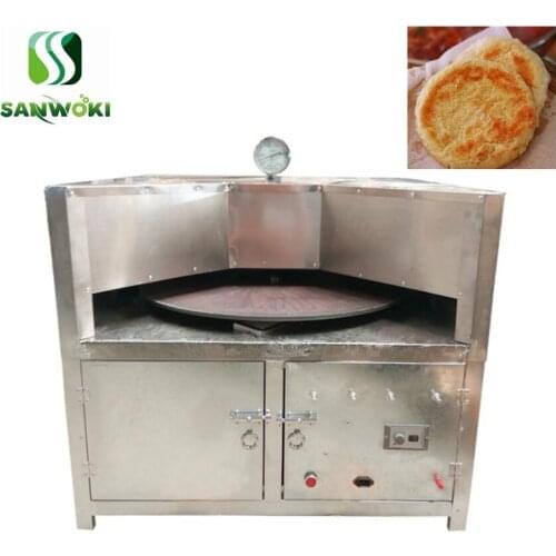 110v 220v Gas heating auto rotation flat pita bread baking machine oval wheat cake making furnace oven baked wheat cake machine