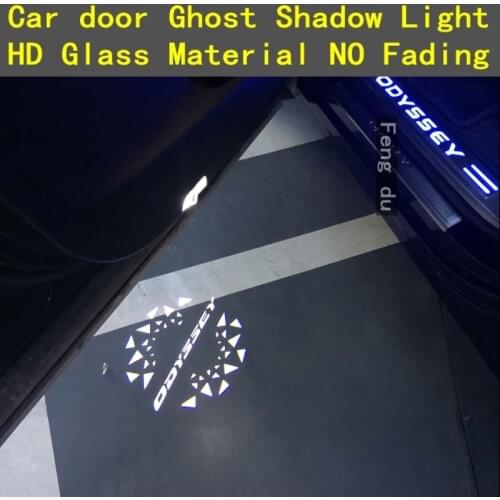 2pcs For 2004-2021 ODYSSEY LED HD No Fading Car Door Warning Light Projector Ghost Shadow Light Welcome Light Courtesy Light