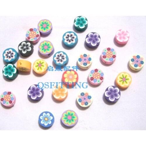 Free shipping,DIY accessories,10*5mm polymer clay beads,round section,mix color,bracelet accessory