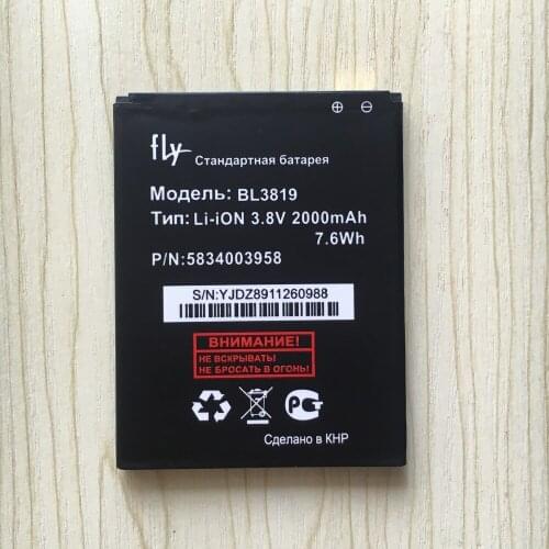 2000mAh Battery For Fly IQ4514 Quad EVO Tech 4 BL3819 mobile phone Batteries + track code