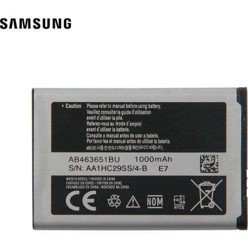 Samsung Original Battery AB463651BU For Samsung C3370 C3200 C3518 J808 F339 S5296 L708E S5610 W559 S5620I S5630C S5560C C3322