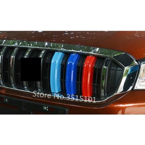 Car Detector ABS Chrome Trim Front Up Head Grid Grill Grille Panel 2pcs For Suzuki S-Cross S-Cross SX4 2017 2018 2019 2020