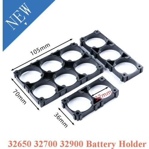 32650 32700 32900 Battery Case Holder Bracket Cell Safety Anti Vibration Plastic Brackets Batteries Connection Seat 1x2 1x3 3x4