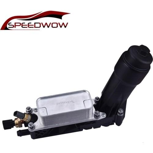 SPEEDWOW Car Engine Oil Filter Adapter Housing Assembly With Gaskets 5184294AE For Jeep Dodge Chrysler 3.6 V6 2011 2012 2013