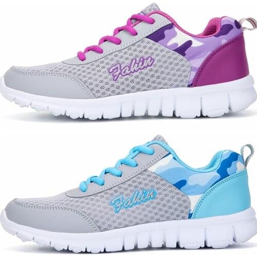 Women Casual Shoes Fashion Breathable Walking Mesh Flat Shoes Woman White Sneakers Women 2020 Tenis Feminino Gym Shoes Sport