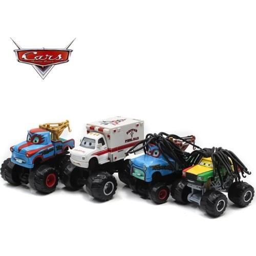 Disney Pixar Cars 1:55 Frightening Rasta Carian McMean Tormentor Monster Mater Diecast Toy Car Truck Vehicles Kids Toys Gifts