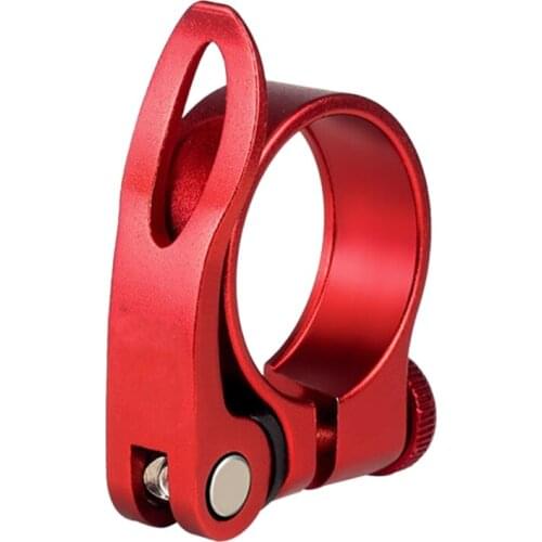 Bicycle Seatpost Clamps Quick Release 31.8mm Alloy Mountain Road Bike Seat Clamp E56D