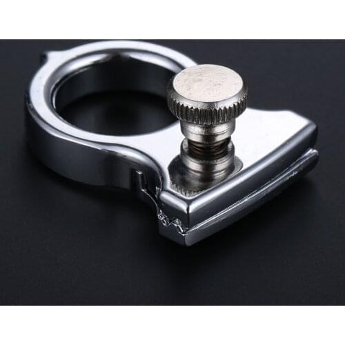 Stainless Steel Mini Portable Shooting Hunting Catapult Slingshot Finger Ring with Flat Rubber Band Quick Tied Outdoor Shooting