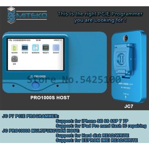 JC Pro1000S JC P7 NAND Programmer HDD Serial Read Write Error Repair Tool For Phone 11 XR XS Max 8 X 7 7P 6 6S All Tablets