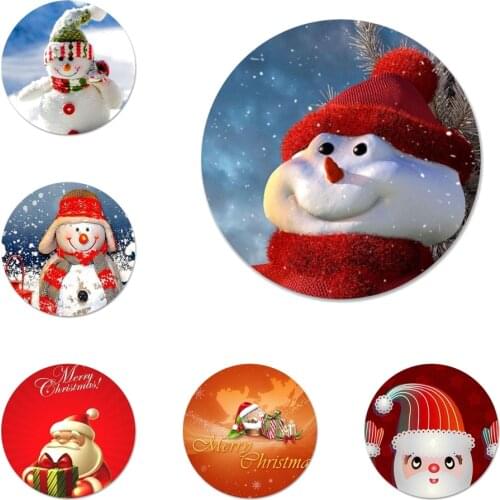 Christmas Tree Santa Snowman Badge Brooch Pin Accessories For Clothes Backpack Decoration gift