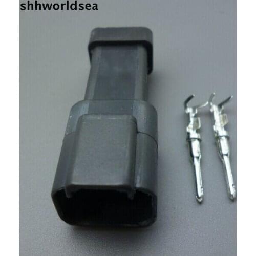 Shhworldsea Free Shipping 10Sets universal 2 Way 2PIN DT series Waterproof Electrical Wire Connector plug male socket kit