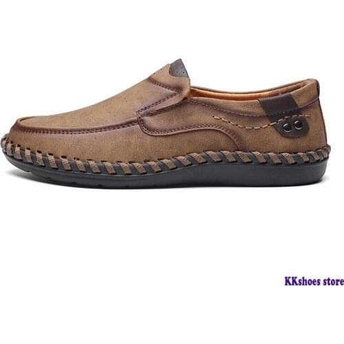 Genuine Leather Mens Shoes Casual Luxury Brand Men Loafers Fashion Breathable Driving Shoes Slip On Moccasins Size 38-48